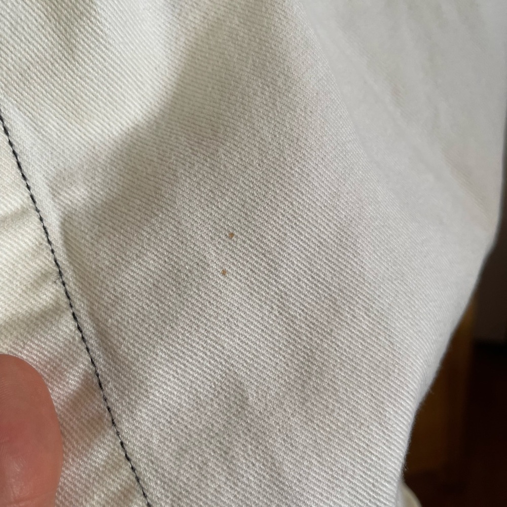 Carhartt Cream Button-Up Shirt with Black Stitching - Picture 5 of 7
